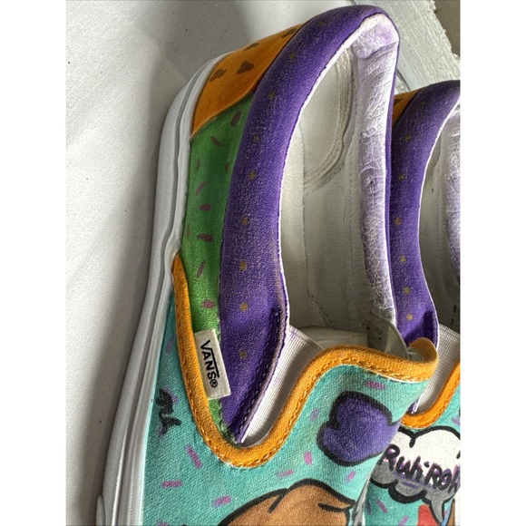 Custom Vans‎ Slip-On Shoes Scooby Doo Shaggy Signed Hand Painted Canvas 10.5